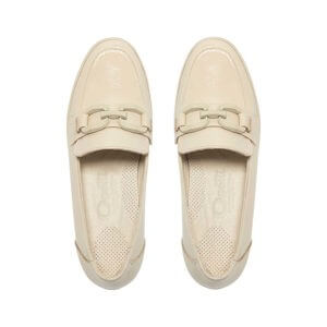 Carl Scarpa Forza Off White Leather Wedge Loafers